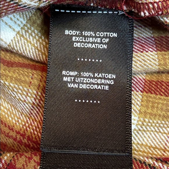 Harley-Davidson 120th Anniversary Plaid Shirt in Red and Gold - Picture 7 of 8